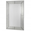 Elegantní obdélníkové závěsné zrcadlo Arieda šedé barvy ze dřeva a skla