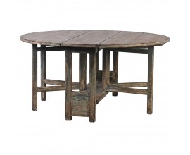 Venkovský kulatý jídelní stůl Salazar z masivního dřeva 160cm