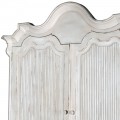 Venkovská bílá skříň Gustavian z masivního dřeva 230 cm