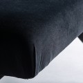 Art-deco luxusní křeslo Ampelio II černé se sametovým potahem