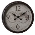Rustikální designové nástěnné hodiny Nomad s černým rámem 50cm