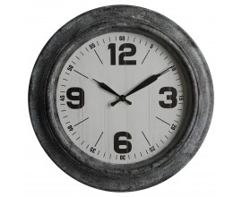 Retro designové nástěnné hodiny Nomad kulatého tvaru v černé barvě 45cm