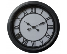 Moderní nástěnné hodiny Denya kruhového tvaru v černobílém provedení 59cm
