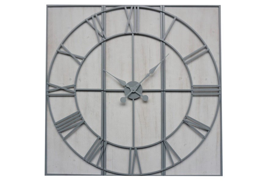 Moderní designové nástěnné hodiny Rosa ze dřeva a kovu 112cm