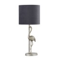 Designová stolní lampa Flamenco s šedým stínidlem 58 cm