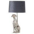 Stylová stolní lampa Vipet William ve stříbrné barvě s šedým stínidlem 72 cm