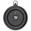 Retro kruhové designové nástěnné hodiny Nomad s kovovým černým rámem 41cm