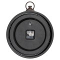 Retro kruhov&eacute; designov&eacute; n&aacute;stěnn&eacute; hodiny Nomad s kovov&yacute;m čern&yacute;m r&aacute;mem 41cm