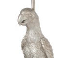 Stylová stolní lampa Percy The Parrot ve stříbrné barvě s šedým stínidlem 74cm