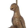 Stylová stolní lampa Percy The Parrot ve zlaté barvě s tyrkysovým stínidlem 74 cm