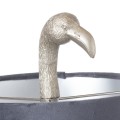 Stříbrná keramická stolní lampa Flamingo Florence s šedým stínidlem 61cm