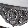 Barokní vyřezávaný konzolový stolek Louise ve stříbrném provedení 191cm