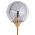 Designová mosazná nástěnná lampa Globe ve zlaté barvě s kouřovým motivem 85cm