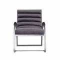 Modern&iacute; křeslo Jetta v ergonomick&eacute;m tvaru se &scaron;ed&yacute;m čalouněn&iacute;m s kovovou konstrukc&iacute; 96cm