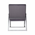 Modern&iacute; křeslo Jetta v ergonomick&eacute;m tvaru se &scaron;ed&yacute;m čalouněn&iacute;m s kovovou konstrukc&iacute; 96cm