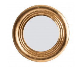 Luxusní art-deco kulaté velké nástěnné zlaté zrcadlo 142cm