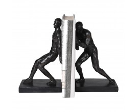 Designov&aacute; odr&aacute;žka na knihu Push and Pull v čern&eacute; barvě v podobě postav mužů