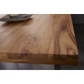 Industriální designový hnědý jídelní stolek Steele Craft z masivního dřeva 180cm