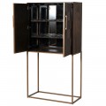 Art-deco luxusní barová skříňka Parketia z masivu a kovu 183cm