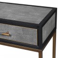 Konzolový stolek OTAWA ve stylu art deco s kovovými nohami ve zlaté barvě a zásuvkami 150 cm