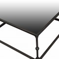 Zrcadlový konferenční stolek Specolare s tmavě šedou železnou podnoží 90 cm