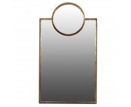 Art-deco nástěnné zrcadlo Gold Rush ve zlatém železném rámu 158 cm