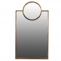 Art-deco nástěnné zrcadlo Gold Rush ve zlatém železném rámu 158 cm