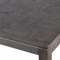 Moderní dřevěný obdélníkový jídelní stůl Emperor hnědošedý dubový masiv 180 cm 