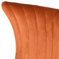 Art-deco jídelní židle Primadonna s oranžovým čalouněním a černými nohami 87 cm