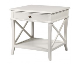 Provensálský noční stolek Amarante se zásuvkou v bílé barvě 60cm