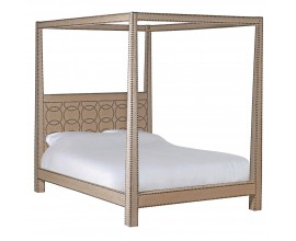 Moderní luxusní manželská postel Circula Crema v béžové barvě s geometrickým designem 160cm