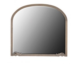 Venkovské nástěnné zrcadlo Kolonial s dřevěným rámem půlobloukového tvaru s vyřezáváním prvky 93cm