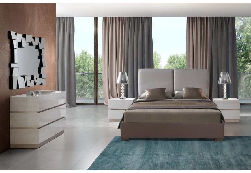 Moderní čalouněná manželská postel Lara s úložným prostorem 140-180cm