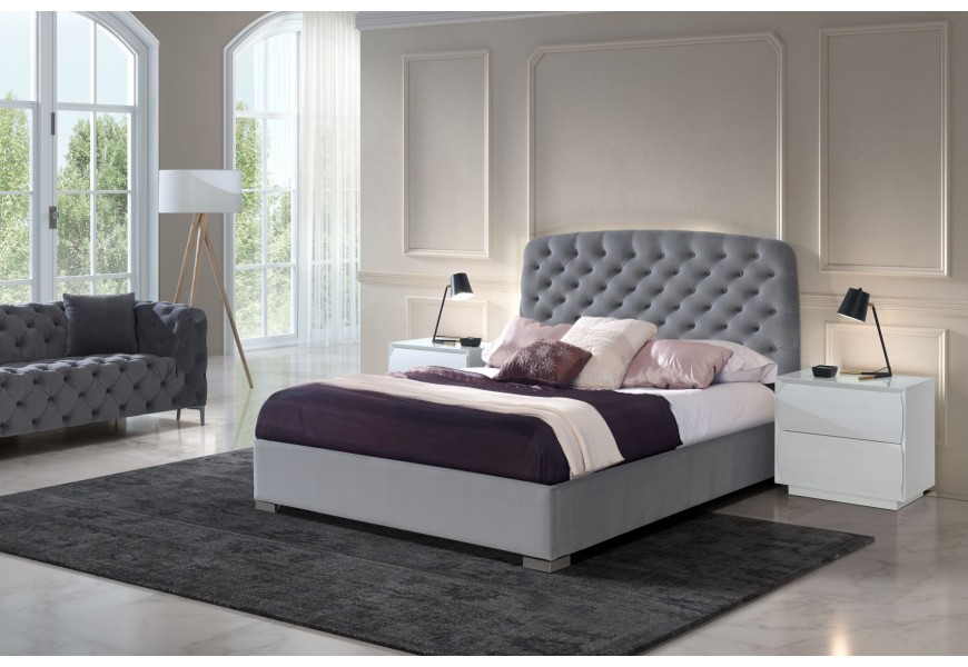 Chesterfield čalouněná moderní postel Yolanda s úložným prostorem 140-180cm