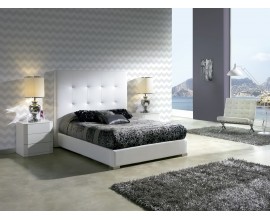 Elegantní postel PATRICIA s koženým čalouněním 200 cm