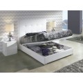 Elegantní postel PATRICIA s koženým čalouněním a úložným prostorem 200 cm