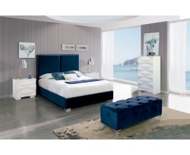 Luxusní postel ANDREA se sametovým čalouněním a úložným prostorem 200 cm
