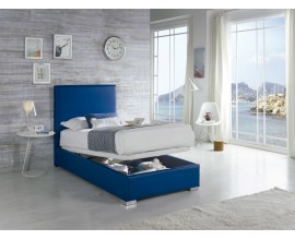 Moderní jednolůžková kožená postel Piccolo s úložným prostorem 90-105cm