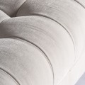 Art-deco exkluzivní sedačka Moraira s chesterfield prošíváním v krémové barvě 226cm