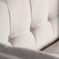 Art-deco exkluzivní sedačka Moraira s chesterfield prošíváním v krémové barvě 226cm