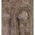 Masivní nadčasová ručně vyřezávaná totemová socha Diego z teakového dřeva 200cm
