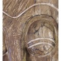 Masivní nadčasová ručně vyřezávaná totemová socha Diego z teakového dřeva 200cm