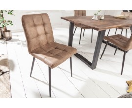 Čalouněn&aacute; designov&aacute; židle Modena s tmavo&scaron;ed&yacute;m potahem z mikrovl&aacute;kna 87cm
