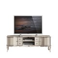 Luxusní rustikální TV stolek Clasica se dvěma poličkami, čtyřmi malými šuplíky a dvěma dvířky 169 cm
