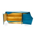 Luxusní dizajnový příborník s designovou ručně vyřezávanou pozlacenou podstavou Diamond Blue 185 cm