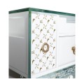 Luxusní bílá masivní komoda Mondrian v prestižním provedení s designovými zásuvkami 186cm