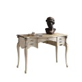 Barokní luxusní psací stolek Pasiones z masivního dřeva s pěti zásuvkami120cm