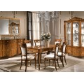 Luxusní rustikální jídelní stůl Pasiones obdélníkového tvaru z dřevěného masivu s vyřezávanou výzdobou 160cm