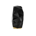 Luxusní art-deco černý podlahový trezor na pozlacené vyřezávané podstavě asymetrickou konstrukcí Diamond