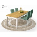 Moderní jídelní židle Cerdena ze dřeva s textilním potahem 103cm